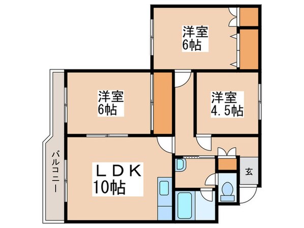 ロワイヤルハイム山鼻の物件間取画像